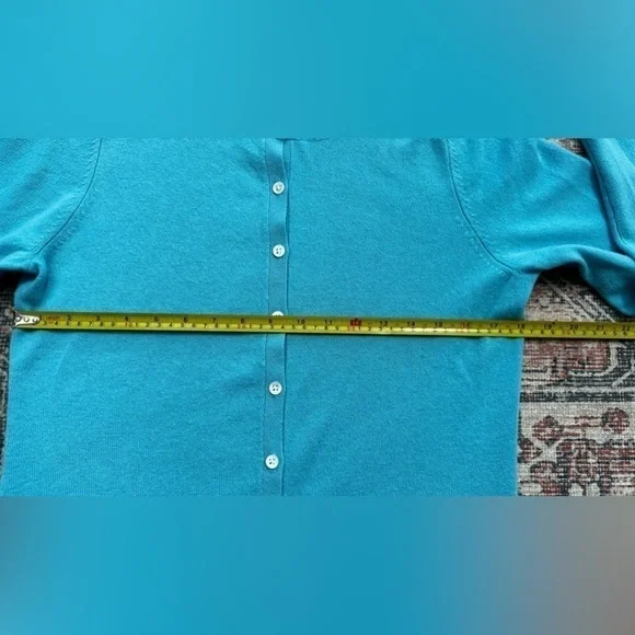 L.L Bean Sky Blue Cardigan/Size L - Picture 3 of 7
